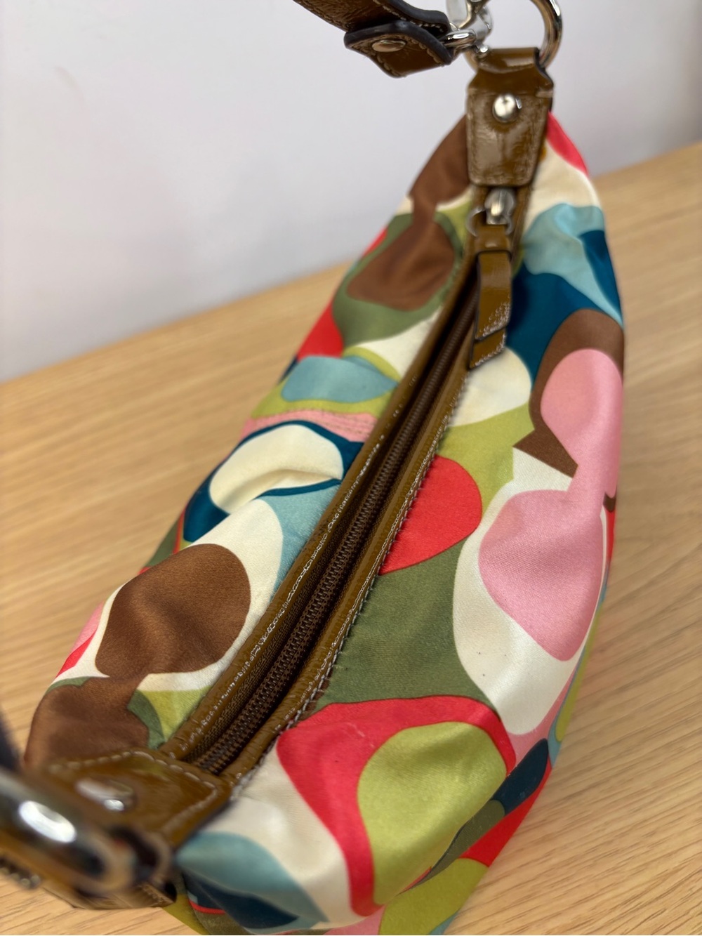 Vintage Coach Y2K Multicolor Scarf Print Mini Bag - Picture 5 of 12